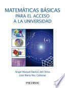 libro Matemáticas Básicas Para El Acceso A La Universidad